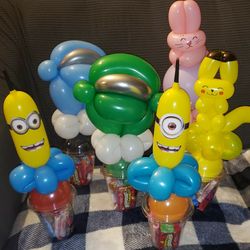 Bouquets And Balloon Candy Cups