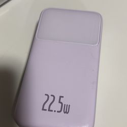 Baseus 20000mAh Portable Charger with Built-in Cables, 22.5W Fast Charging, Purple