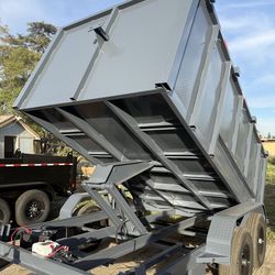 New Scissor Lift Hydraulic Dump Trailer 8x4x12