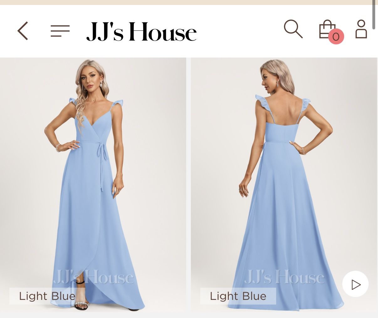 JJ’s House Light Blue Bridesmaid Dress