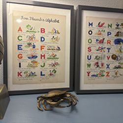 Framed Vintage Alphabet Prints