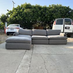 4 Pcs Gray Modular Cloud Couch Dupe