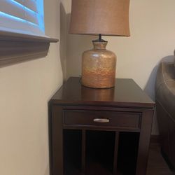 Lamp And Table with Drawers