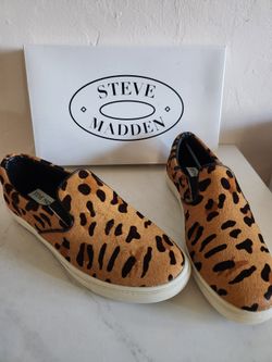 STEVE MADDEN Pony Hair Leopard Sneakers