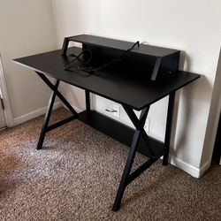 Gaming Desk With Working Power Strip
