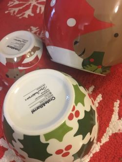 Crate and Barrel Nesting Holiday Bowls