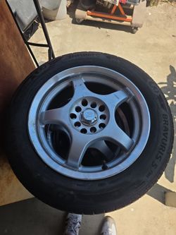195/60r15 5 spoke wheels and tires