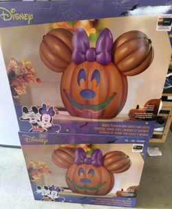 NEW 2025 Costco Minnie Mouse LED Pumpkin Jack-o-Lantern 