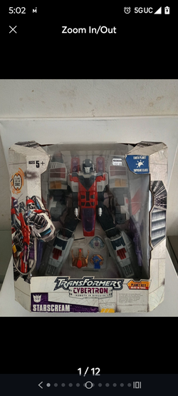 Transformers Cybertron 16" Starscream Decepticon Electronic Lights and Sounds Collectible Action Figure needs New Batteries