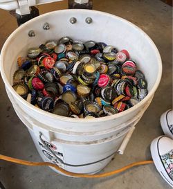 Beer Caps and Bucket