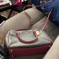 Coach Signature Surrey Carryall Crossbody.  11 1/4" L 8"H 5" W