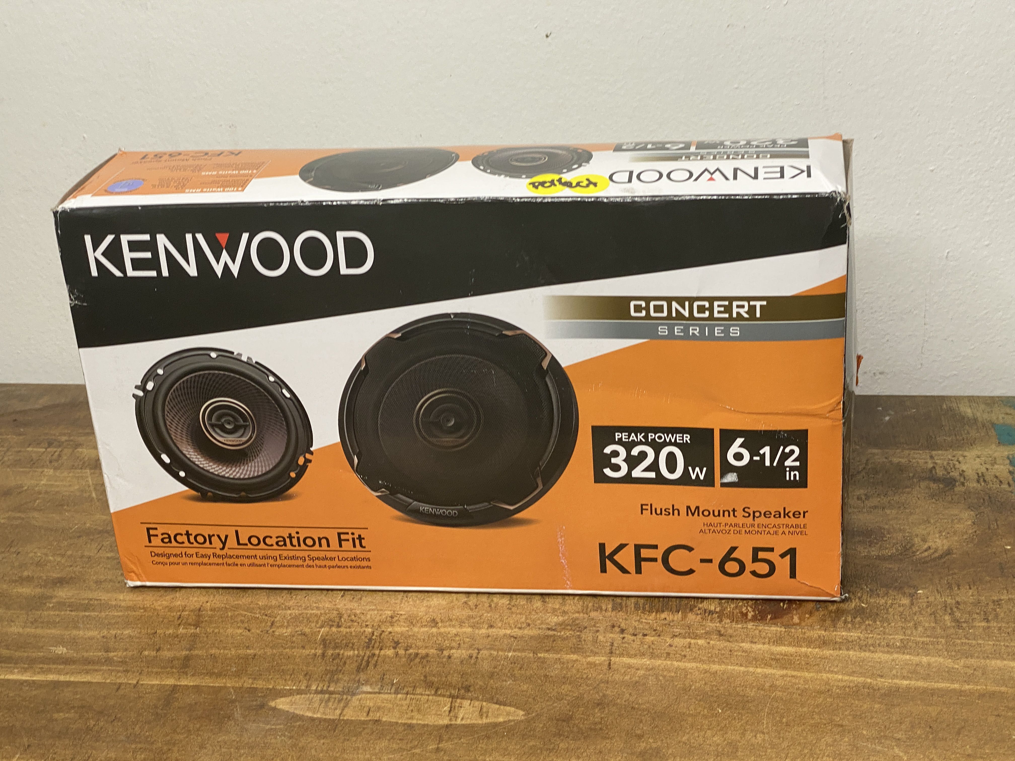 Kenwood - 6-1/2" 2-Way Car Speaker - Black Model:KFC-651