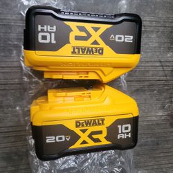 DEWALT 20VMAX XR 2 BATTERIES 10.AH NEW $200 EACH 