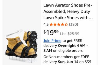 Lawn aerator spike shoes