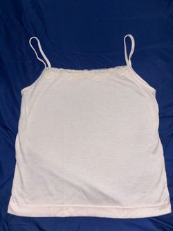 White Lace Trim Spaghetti Strap Cami