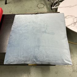 Super Soft Velvet Square Throw Pillow Covers for Bed Couch Sofa Bench, 18 x 18 inch (45 cm), Silver Blue, Pack of 2