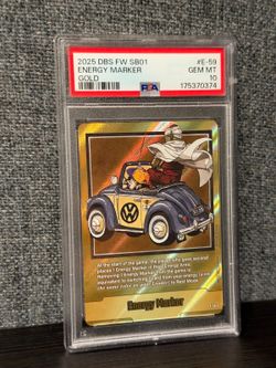 PSA 10 GOLD Energy Marker E-59 Piccolo Gohan Dragon Ball Fusion World SB01
