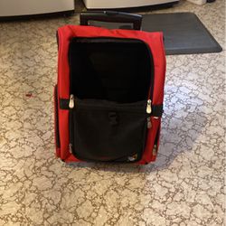 Pet Backpack Roller Carrier 