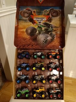 Box Of Collectible Monster Trucks 