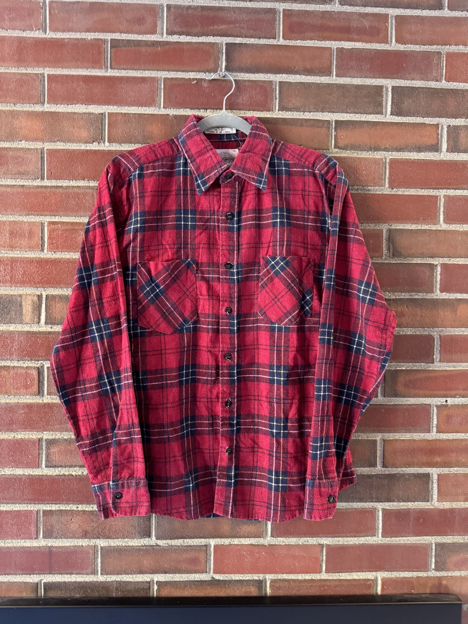 Shaugtuck Drygoods Flannel Shirt - Men’s Medium, Red Plaid