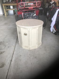 End table with marble top