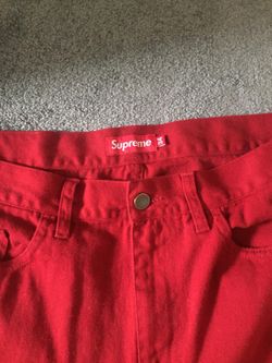 Supreme jeans red