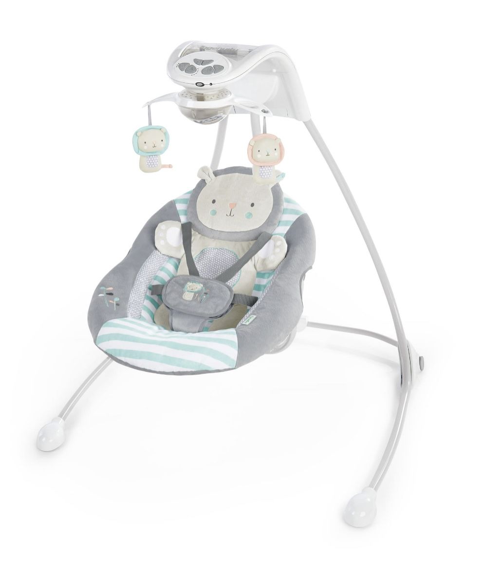 Baby Swing (Ingenuity InLighten Foldable Lightweight Baby Swing with Lights, Gray.)