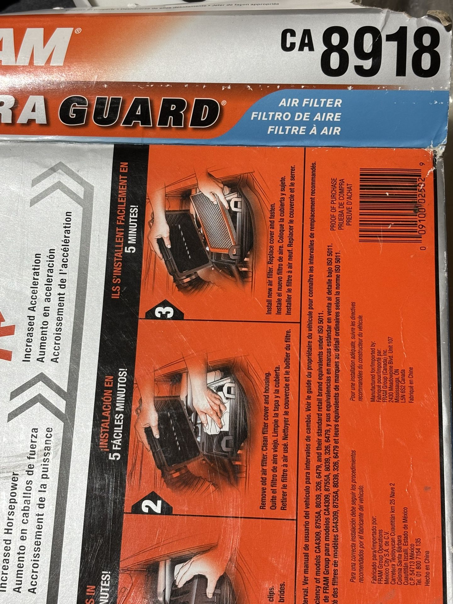 FRAM CA8918 Air Filter