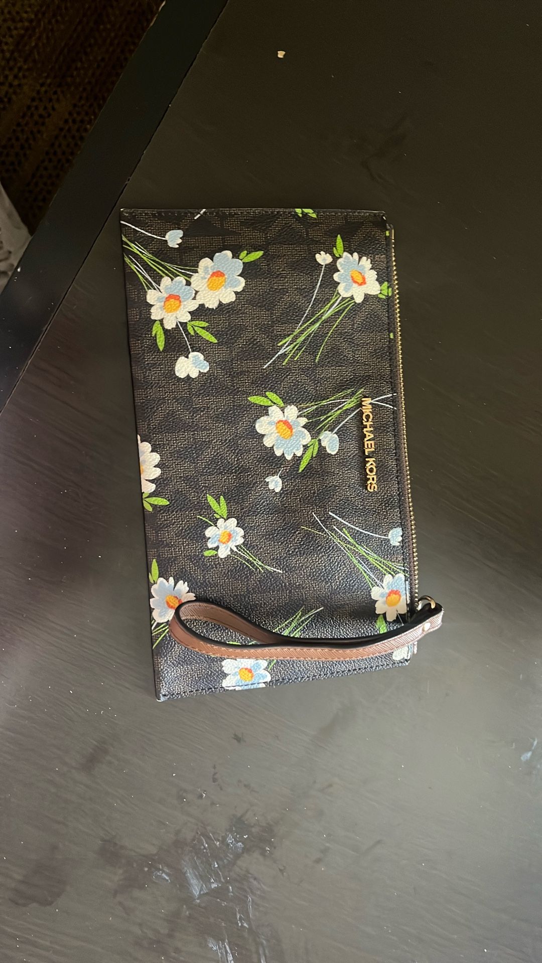 Michael Kors Floral Monogram Wristlet