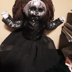 Vintage 16 In. Tall Creepy Holloween Doll