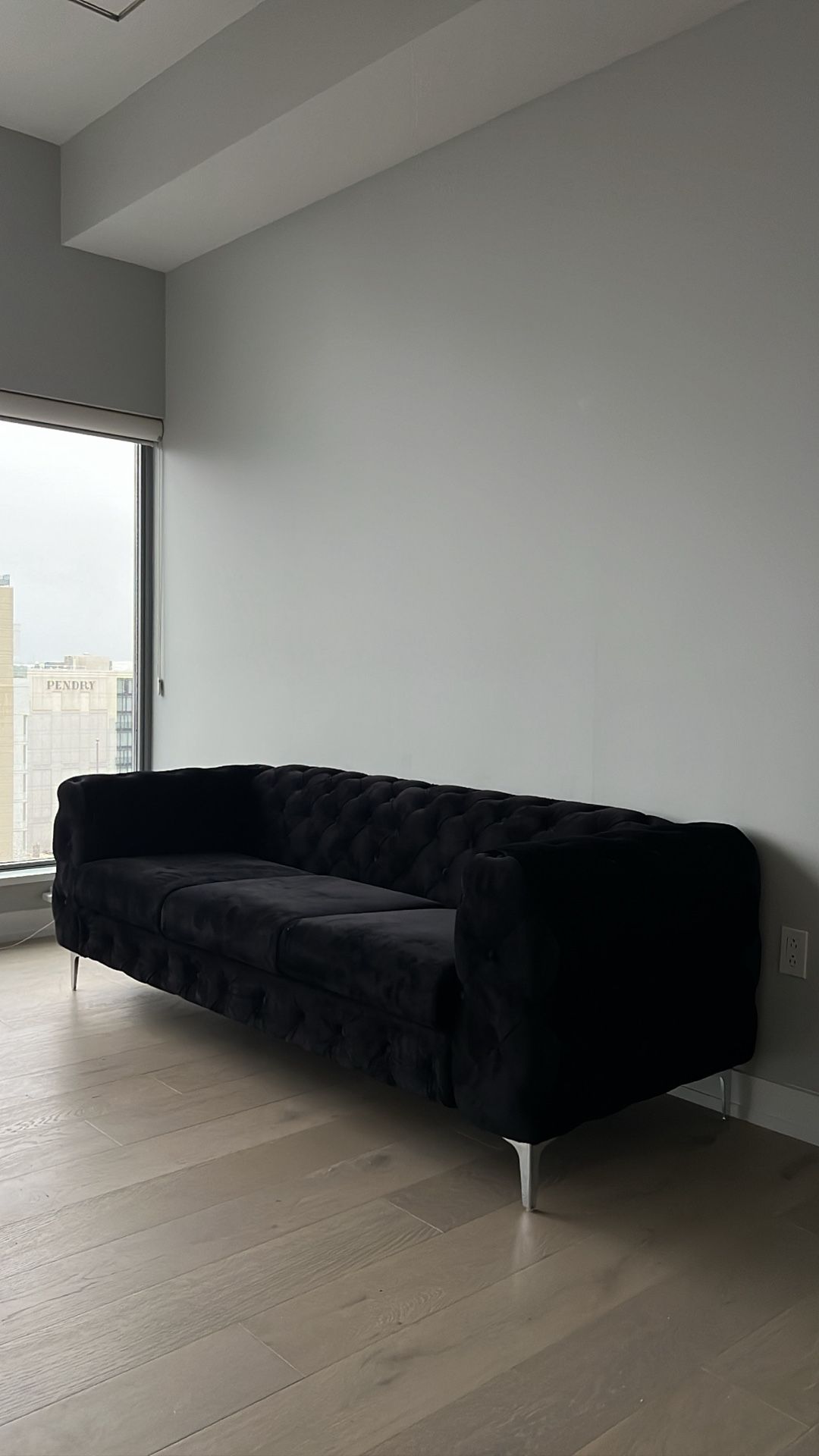 Black Velvet Couch For Sale $300