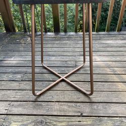 Metal And Marble Side Table/ Read Description And Look At The Pictures 