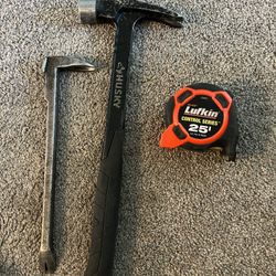 Tools Tape Hammer Lot 