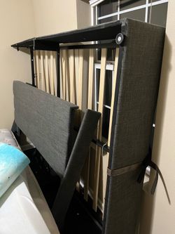 Queen size bed frame+ topper