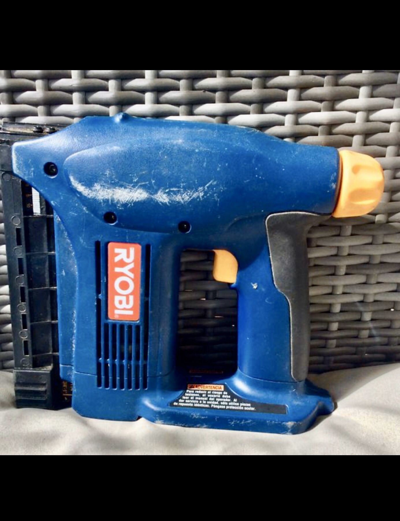 Used Ryobi P300 18 Volt Cordless Nailer/Stapler for sale, 40 OBO for