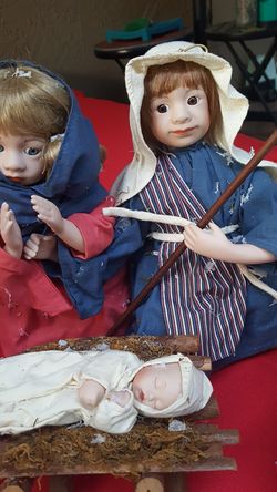 Ashton & Drake Porcelin Christmas Dolls
