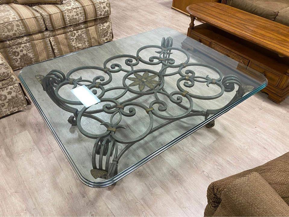 Coffee Table Antique Rustic Iron