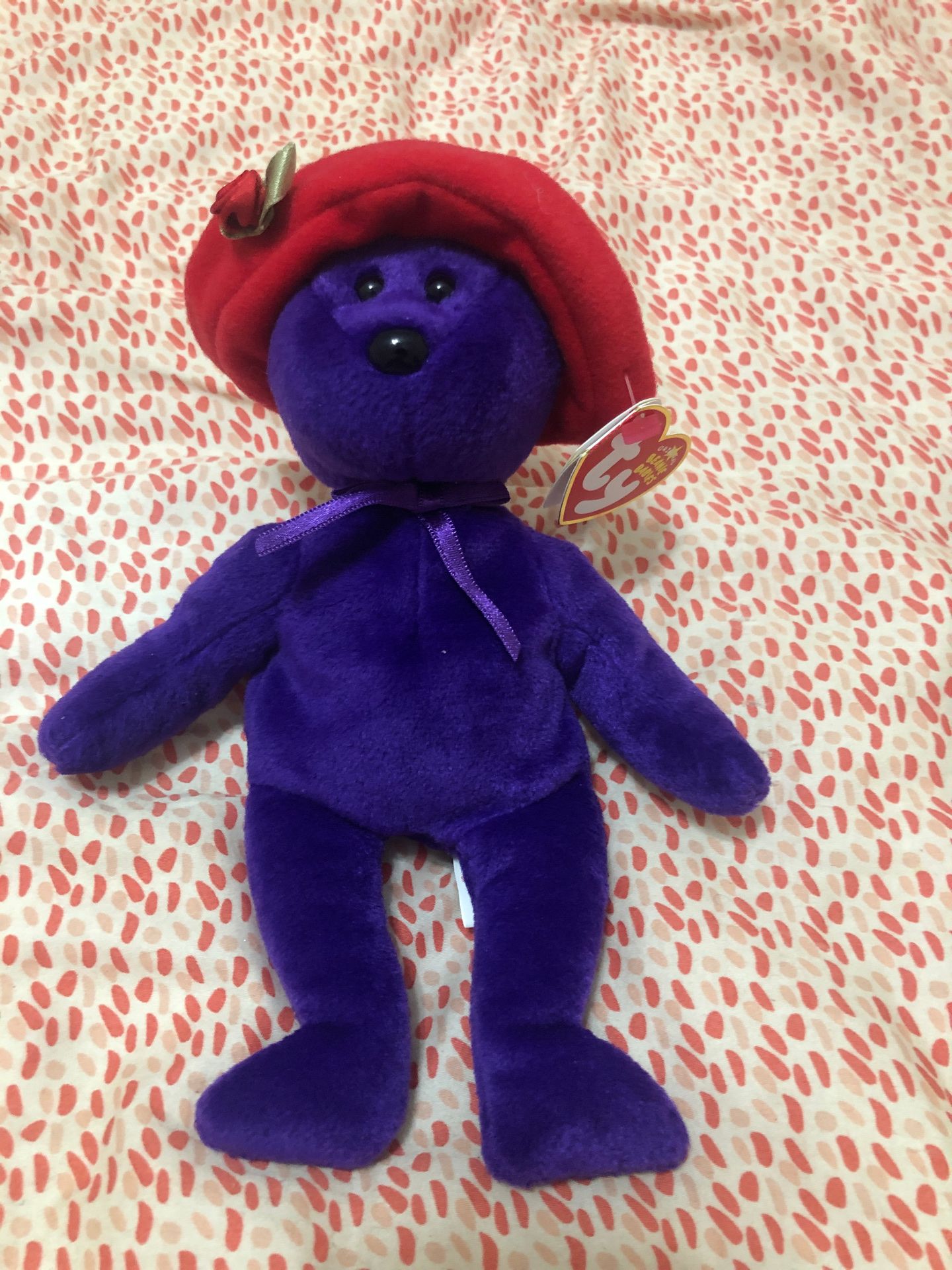 Beanie Baby 2005 Ruby the Red Hat Society Bear