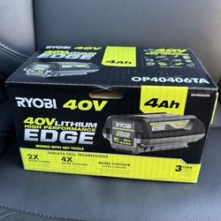 RYOBI 40V 4.0 Ah Lithium-Ion High Performance EDGE Battery $199 plus tax at Home Depot