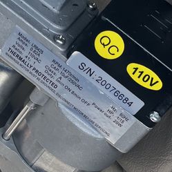 Johnson Electric LR6425 AC Gearmotor - 110V, 41:1 Ratio, 1,470 RPM (S/N: (contact info removed)4)`   