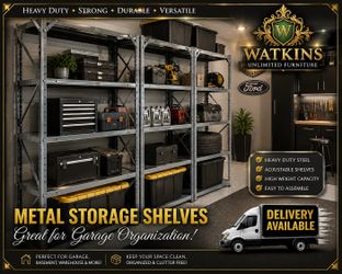 🛠️ Heavy-Duty Metal Garage Storage Shelves – Great for Garage Organization! 🚚