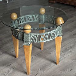 Glass top end table