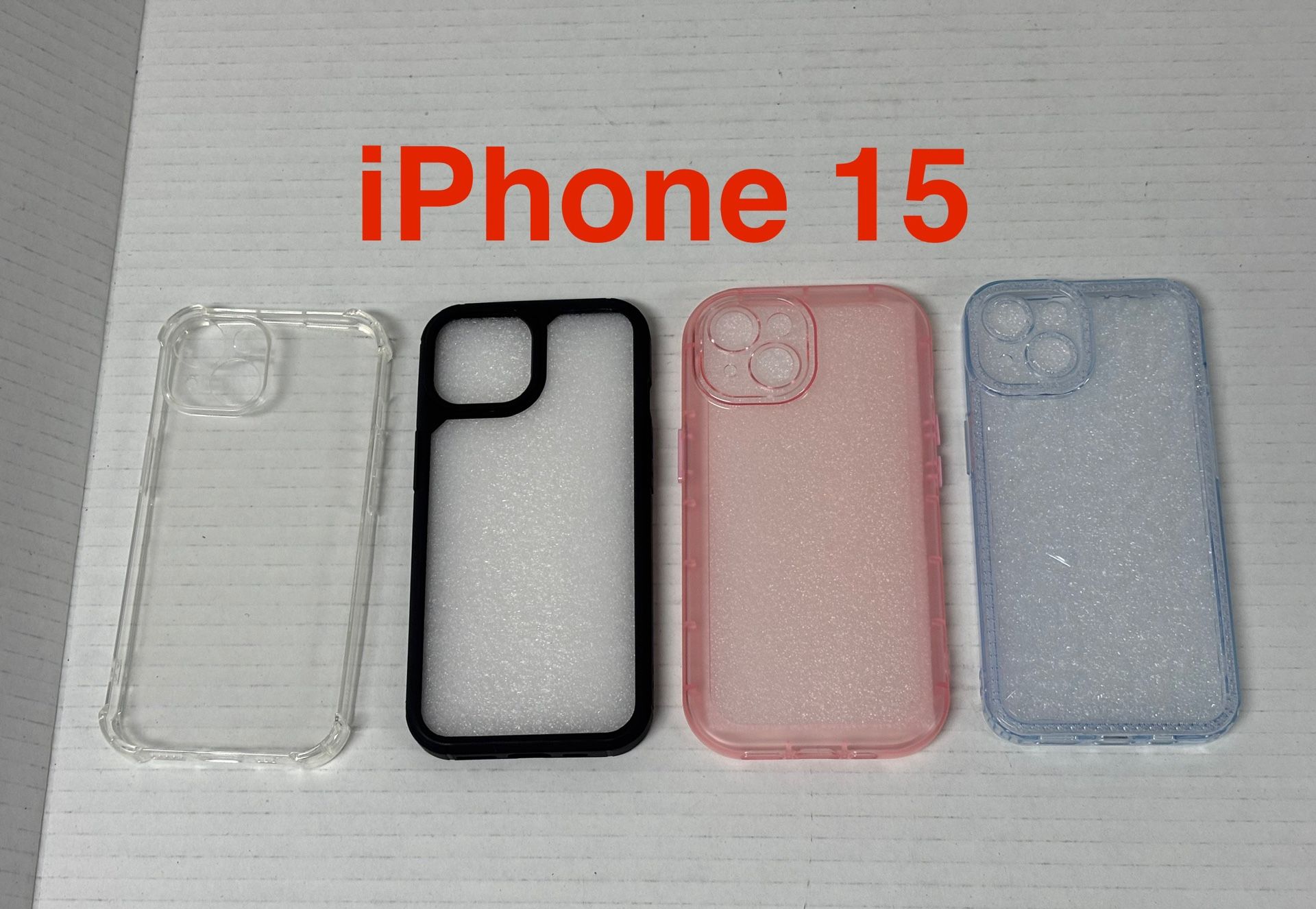 iPhone 15 Phone Covers, Clear Pink, Clear Phone Cases