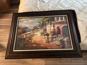 Framed Mediterranean Terrace Wall Art