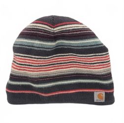 Vintage Carhartt Multicolor Striped Fleece-Lined Beanie Gorpcore Outdoor Cabinco