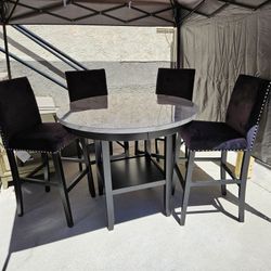 Super Deal Grand Opening Elis Furniture 5 Pcs Counter Height Dinning $399 