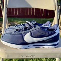 Nike Cortez Midnight Navy and White colorway.