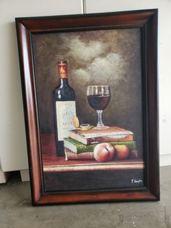 Oil On Canvas Painting 24"x36 In Good Condition