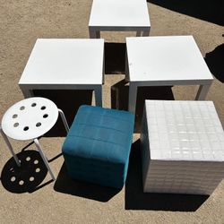 $5 EACH SMALL TABLES & FOOTSTOOLS 47TH AVE. AND DOBBINS IN LAVEEN