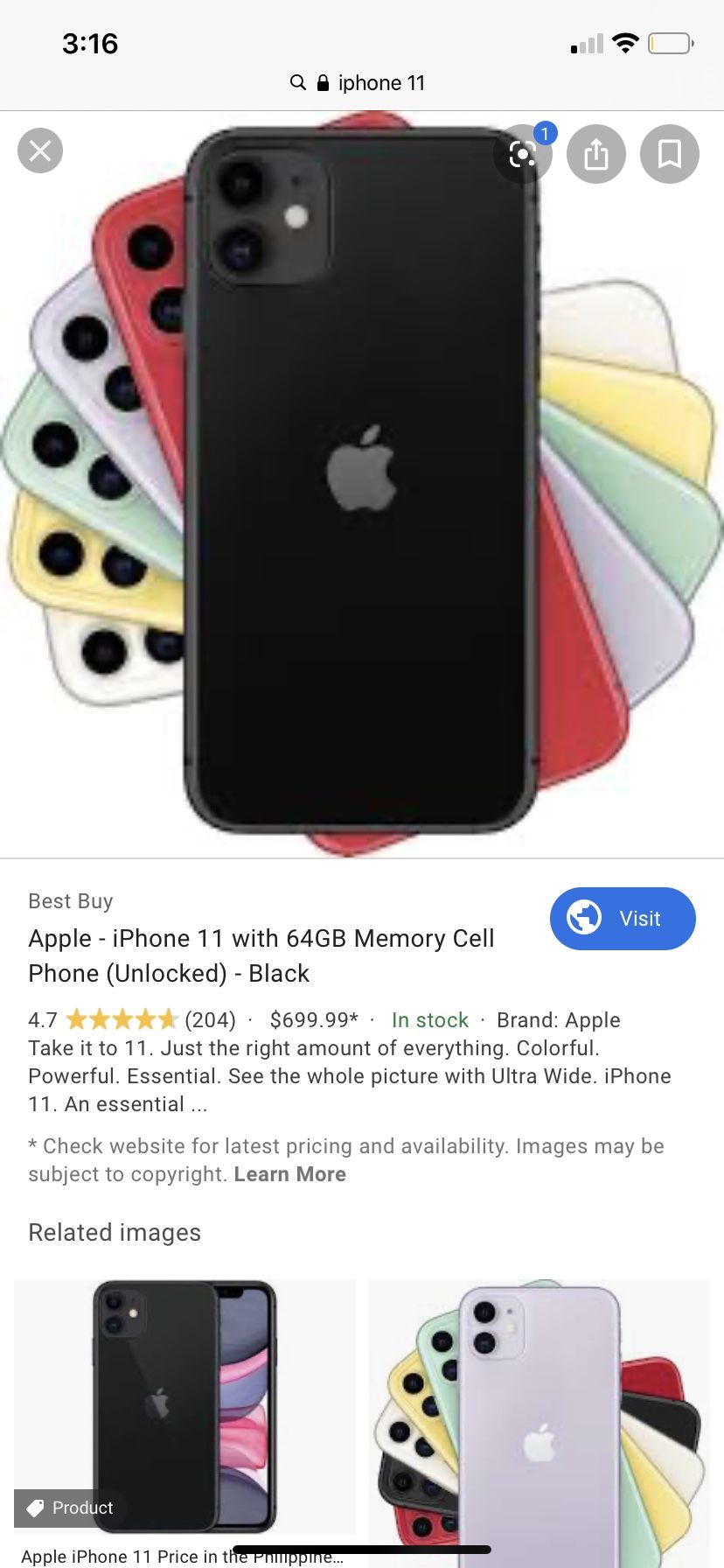 New iPhone 11 64gb